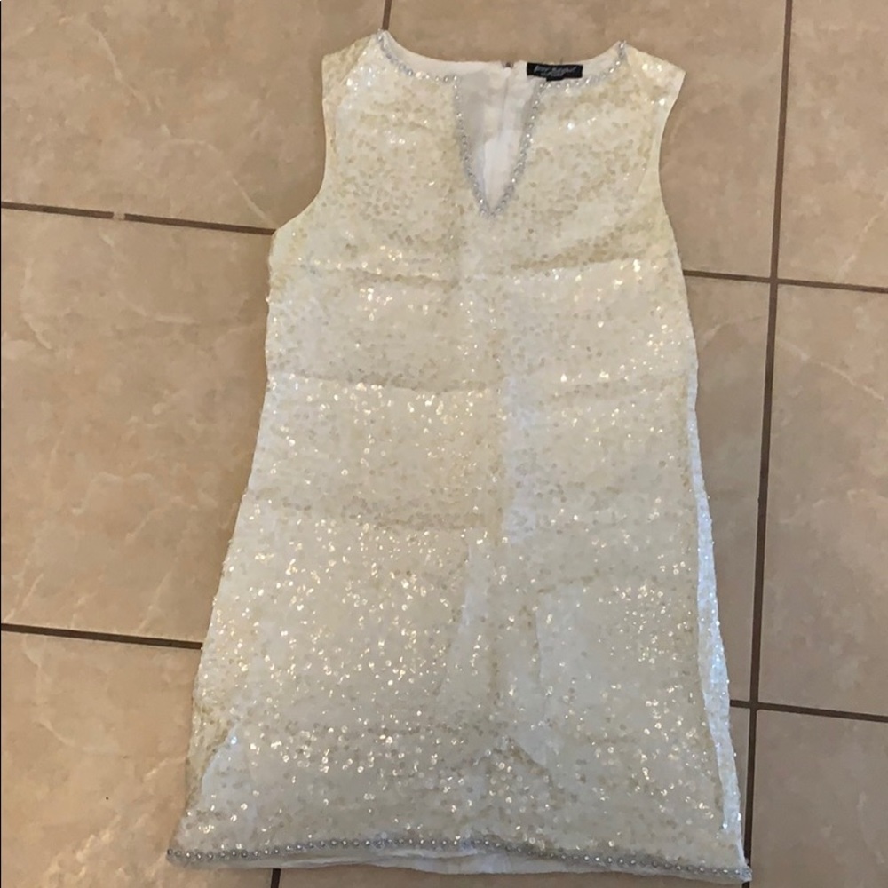 White beaded Betsey Johnson dress